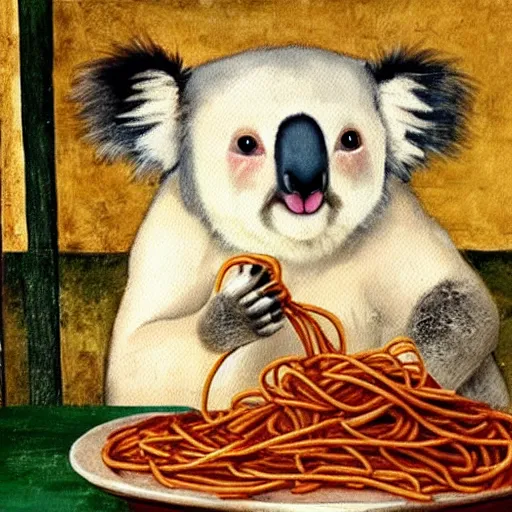 A renaissance portrait painting of a humanoid koala dressed elegantly,  smiling : r/dalle2