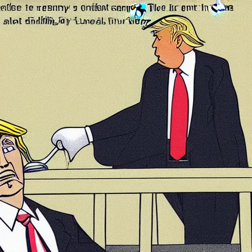 Image similar to donald trump robbing a bank