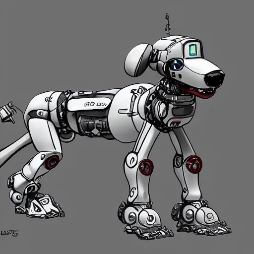 Image similar to ss 1 3 robo borg hound, medical mecha canine, cinematic, detailed, furry art, digital art, vore, furaffinity, deviantart