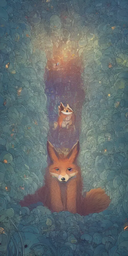 Image similar to The lovely hairy fox, wearing the uniform of the magic school, is surrounded by a huge luminous magic array, by john howe ,on artstation,color matching by Victo Ngai , photorealistic, soft lighting, unreal engine