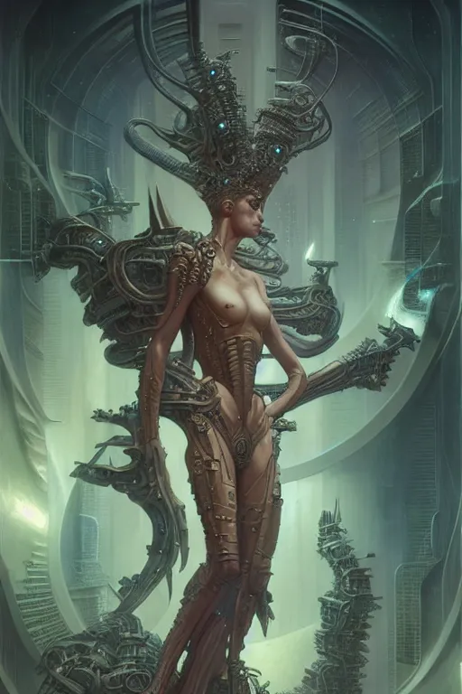 Image similar to gemini fantasy character portrait, ultra realistic, wide angle, intricate details, blade runner artifacts, highly detailed by peter mohrbacher, wayne barlowe, boris vallejo, hajime sorayama aaron horkey, gaston bussiere, craig mullins