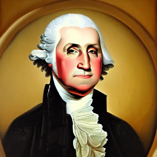 Prompt: George Washington oil painting