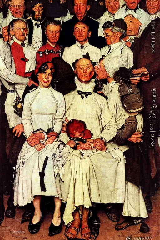 Prompt: Cronemberg painted by Norman Rockwell