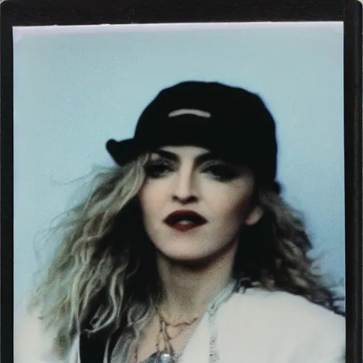 Image similar to polaroid of madonna from the 80s