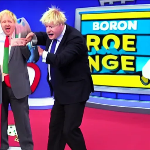 Image similar to boris johnson on the price is right