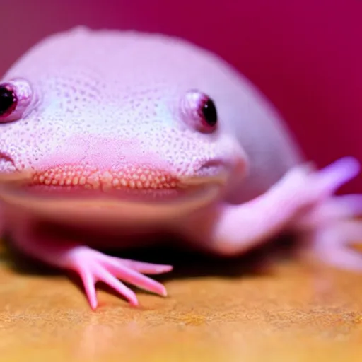 Prompt: an axolotl playing a video game