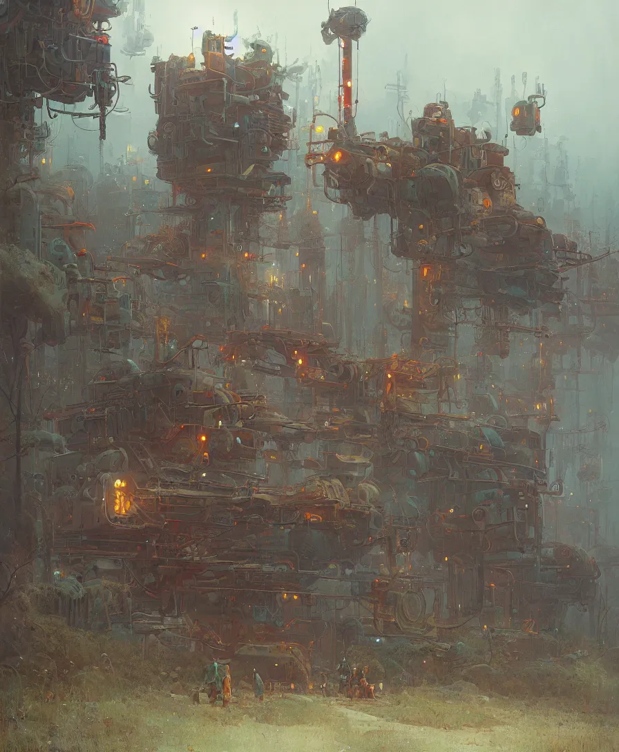 Image similar to I Owe You, illustrated by Simon Stålenhag and Gaston Bussiere, intricate, ultra detailed, photorealistic, trending on artstation