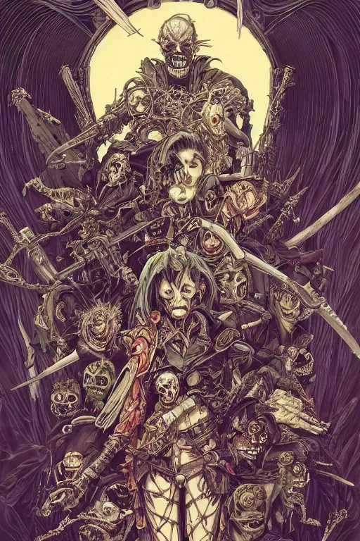 Image similar to portrait of an isekai fallout ghoul, symmetrical, by yoichi hatakenaka, masamune shirow, josan gonzales and dan mumford, ayami kojima, takato yamamoto, barclay shaw, karol bak, yukito kishiro