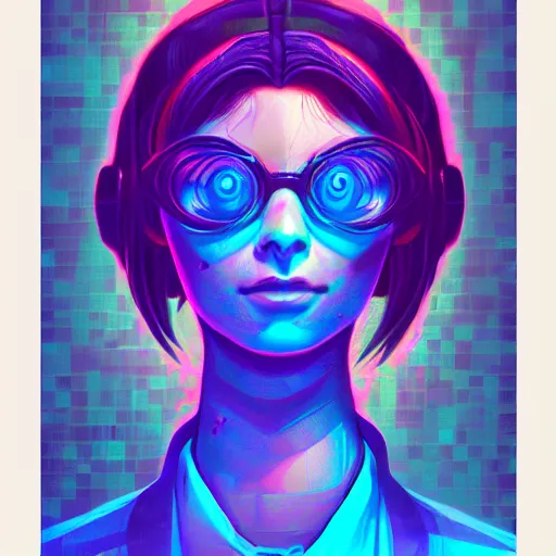 Image similar to skill magic geek inside matrix deepdream radiating a glowing aura stuff loot legends stylized digital illustration video game icon artstation lois van baarle, ilya kuvshinov, rossdraws,