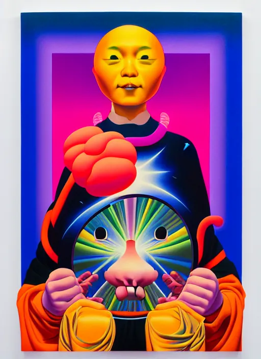 Image similar to fortune teller by shusei nagaoka, kaws, david rudnick, airbrush on canvas, pastell colours, cell shaded!!!, 8 k