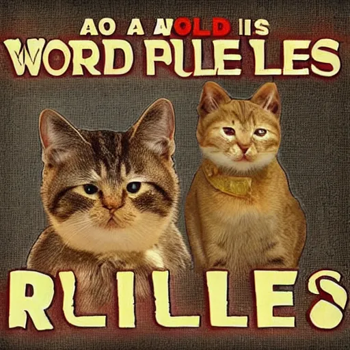 Image similar to a world rules by cats.