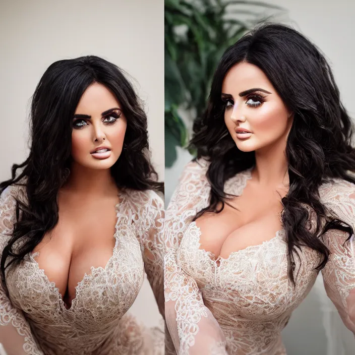 Image similar to portrait of Abigail Ratchford wearing Kebaya, by Charlotte Grimm, natural light, detailed face, CANON Eos C300, ƒ1.8, 35mm, 8K, medium-format print