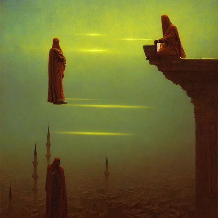 Image similar to a cinematic scene from the istanbul on clouds, osman hamdi bey, solidity and eternity, concept art by beksinski and jean delville, sharp focus, dramatic lighting, ultra hd, hdr, 8 k