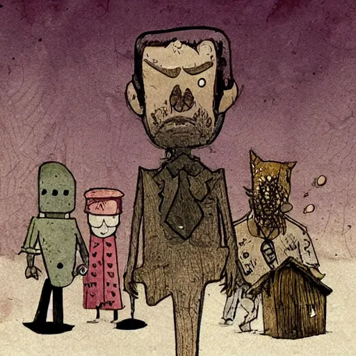 Prompt: horror on rusty lake