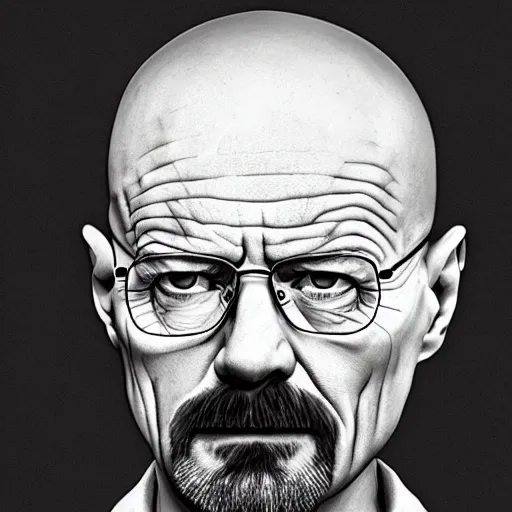 Prompt: Walter White with worms coming out of his head. Hyper realistic image, award winning photography