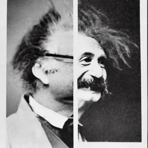 Prompt: an old ((somewhat mildewed)) funeral home director of Italian descent with a halo of unkempt hair (Einstein's hairc cut, somewhat bent over, bearing a large mad grin, the minor god of illuminations and epiphanies (((mad scientist)))