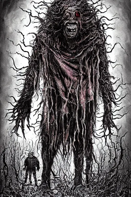 Image similar to a photorealistic horrific gorey nightmarish painted movie poster for The Thing 2 in the style of john carpenter and wayne barlowe