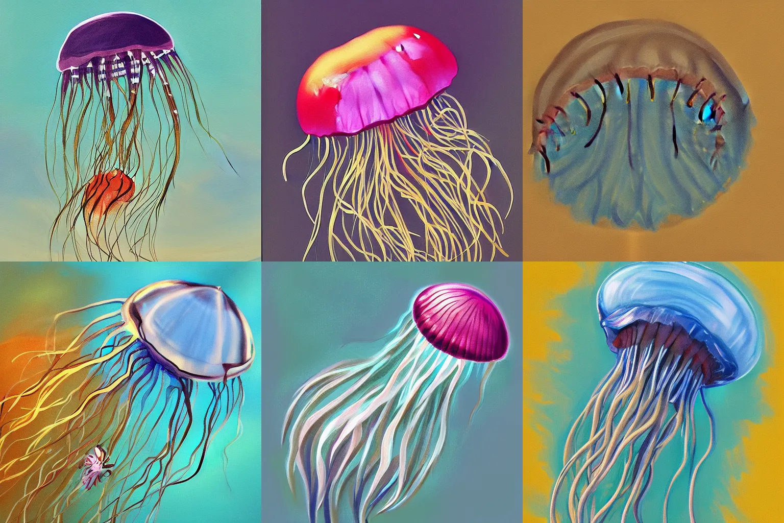 Prompt: painting of a jellyfish by John Berkley, concept art