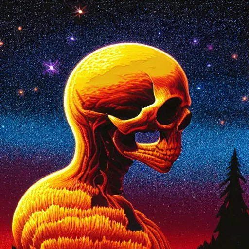 Image similar to ngc 3132 melting mysterious skull landscape by Casey Weldon, dan mumford 8k ultra high definition, upscaled, perfect composition , golden ratio, edge of the world, image credit nasa nat geo