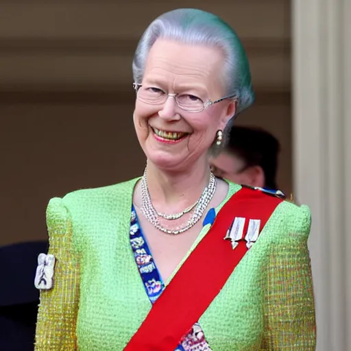 Image similar to Queen Margrethe of Denmark, 82 years old