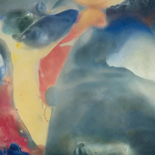 Image similar to a lost work of genius, a beautiful composition of incredible symbolic art, centred, expressing the form of the formless, wondrous, benign and numinous, looking at it rewards the soul, being-in-itself, futuristic digital paint in 8k HD, by Helen Frankenthaler and by Walt Disney