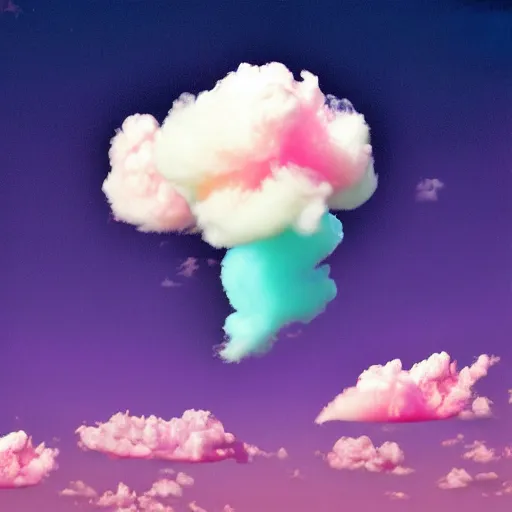 Prompt: apocalyptic dream of cotton candy