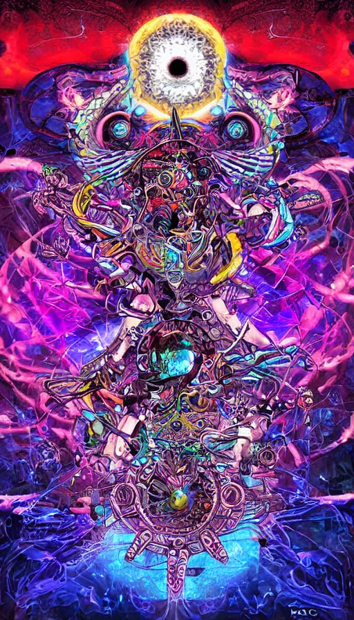 Image similar to psytrance artwork, by khara inc