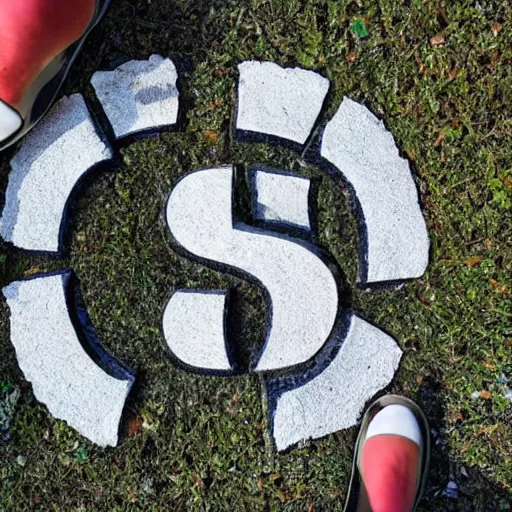 Image similar to the stones are laid out in the form of the letter s