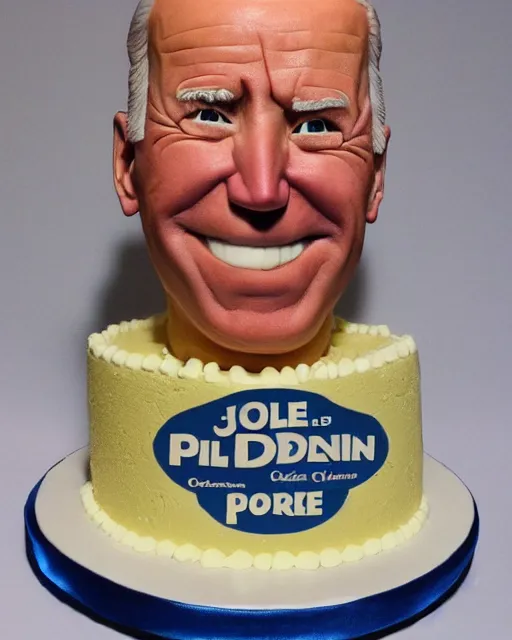 Image similar to joe biden made of cake