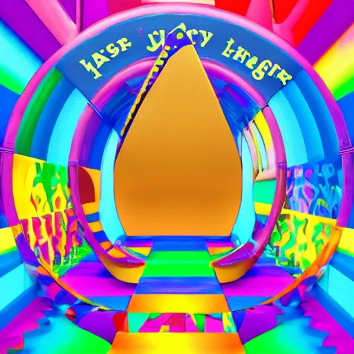 Image similar to harry potter, lisa frank style, 3 d render