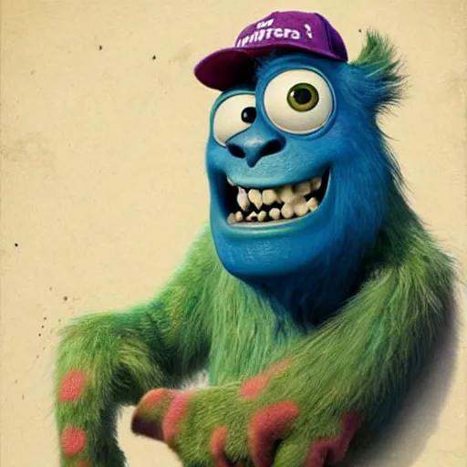 Image similar to portrait of stupidest monster, ( monsters university 2 0 1 3 ), by jean - baptiste monge!!!!!!!!!!!!!!!!!!!!!!!!!!!