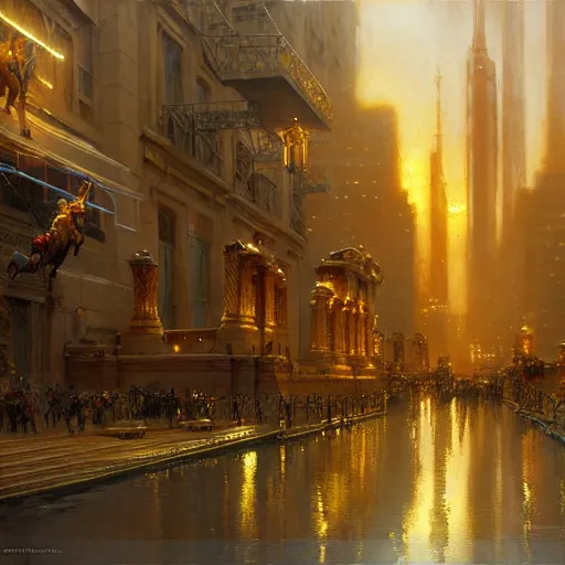 Image similar to babylon the city. highly detailed painting by gaston bussiere, craig mullins, j. c. leyendecker 8 k