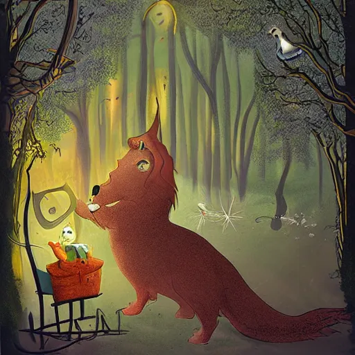 Image similar to fairytale, illustration by scott gustafson