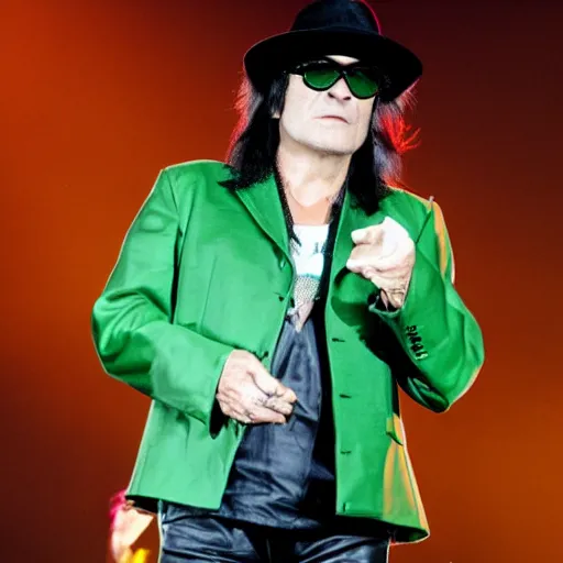 Prompt: Udo Lindenberg wearing a green jacket