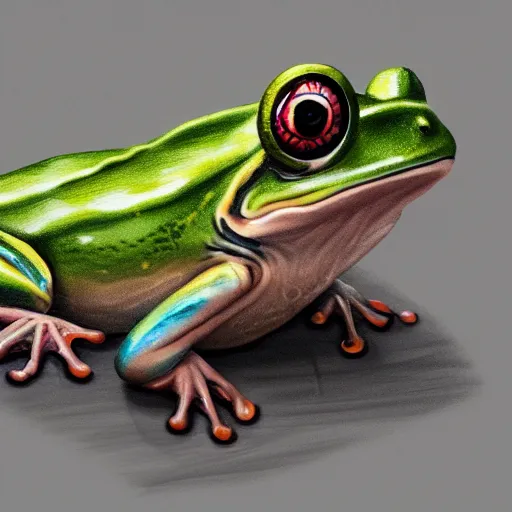 Image similar to a frog with a snail shell, digital painting trending on artstation, 7 k