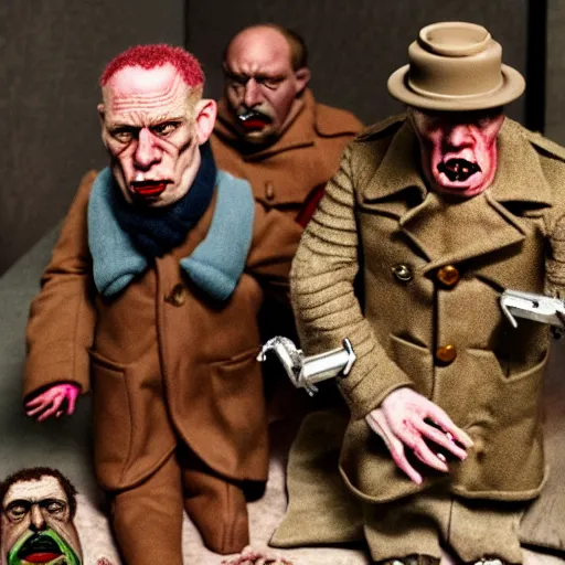 Prompt: january 6 insurrection by otto dix, claymation, hyperrealistic, aesthetic, masterpiece