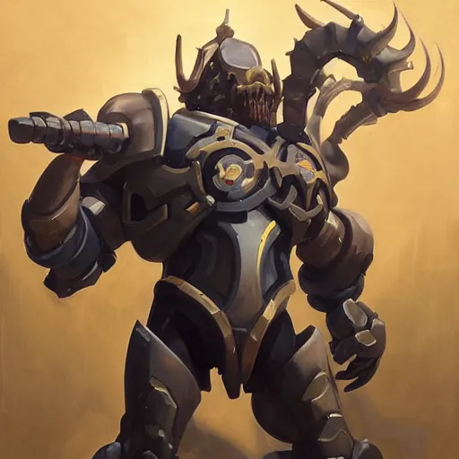 Image similar to greg manchess portrait painting of armored azathoth as overwatch character, medium shot, asymmetrical, profile picture, organic painting, sunny day, matte painting, bold shapes, hard edges, street art, trending on artstation, by huang guangjian and gil elvgren and sachin teng