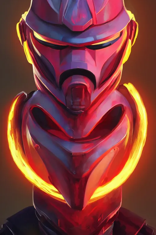 Image similar to epic mask helmet robot ninja portrait stylized as fornite style game design fanart by concept artist gervasio canda, behance hd by jesper ejsing, by rhads, makoto shinkai and lois van baarle, ilya kuvshinov, rossdraws global illumination radiating a glowing aura global illumination ray tracing hdr render in unreal engine 5