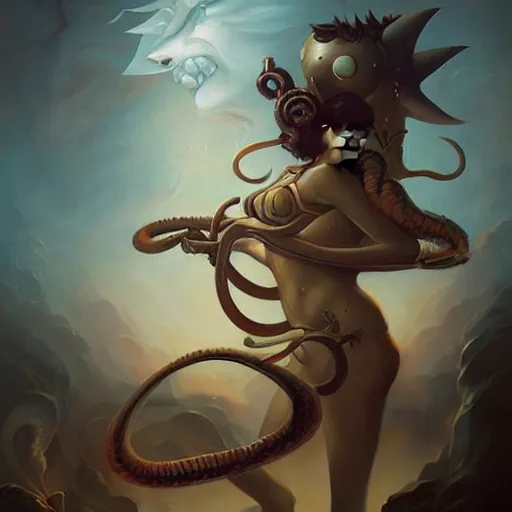 Prompt: an amazing piece of art by Peter Mohrbacher, 🐙