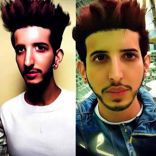 Image similar to “a realistic detailed photo of a guy who is an attractive humanoid who is half robot and half humanoid, who is a male android, singer Sebastian Yatra, shiny skin, posing like a statue, blank stare”