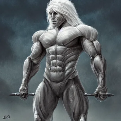 Image similar to a musclebound anthropomorphized horse with a magnificently muscular physique wearing a tight kevlar battle outfit while protecting a facility, long white hair, equine, anthro art, furaffinity, highly detailed, digital painting, artstation, sharp focus, concept art, illustration, art by artgerm, greg rutkowski, wlop