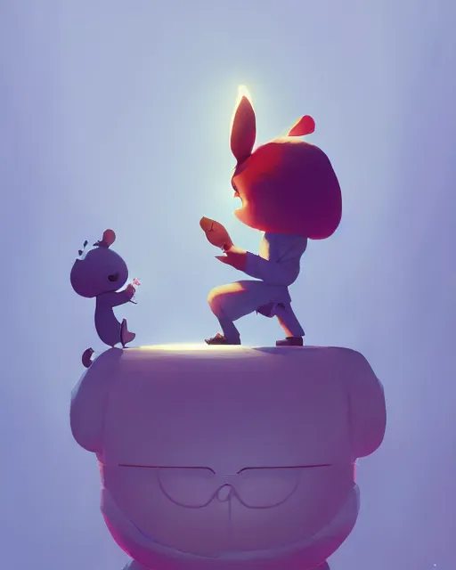 Image similar to the white rabbit, cory loftis, james gilleard, atey ghailan, goro fujita, character art, exquisite lighting, very coherent, plain background, lighthearted, soft painting