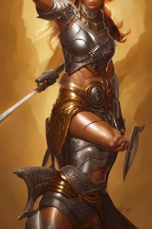 Image similar to amazon valkyrie athena, d & d, fantasy, portrait, highly detailed, headshot, digital painting, trending on artstation, concept art, sharp focus, illustration, art by artgerm and greg rutkowski and magali villeneuve