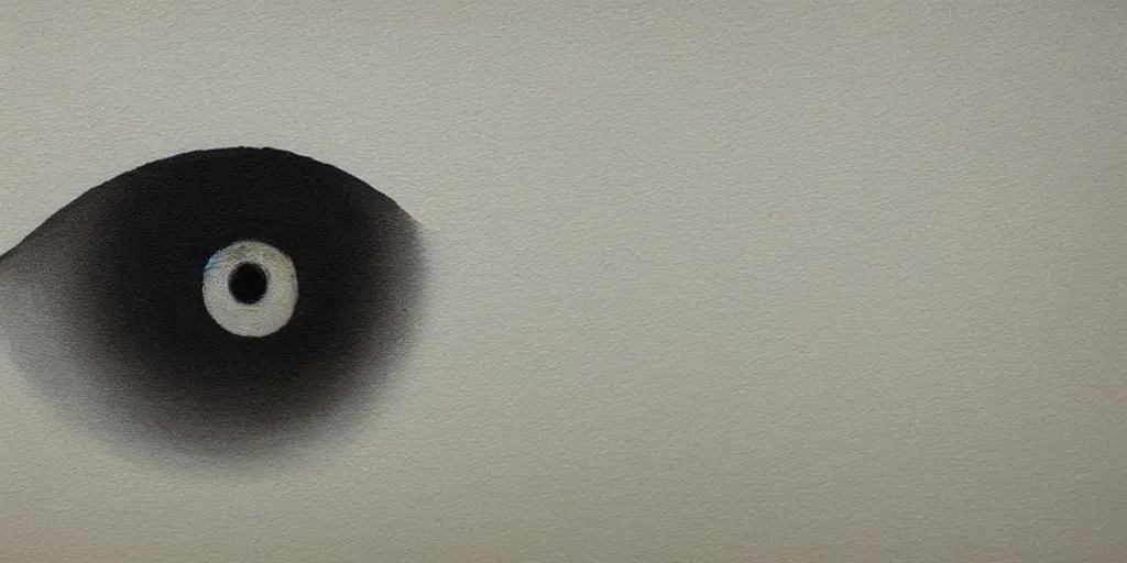 Image similar to detailed minimalistic painting of a giant eye