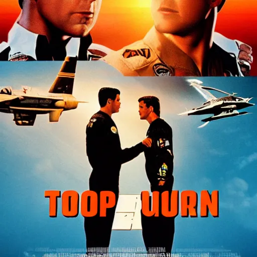 Image similar to movie poster for top gun, hungarian movie poster style