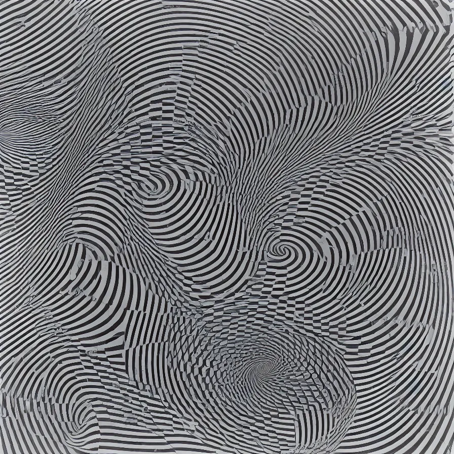 Image similar to optical illusion by victor vasarely, benoit b. mandelbrot, op art, illusion