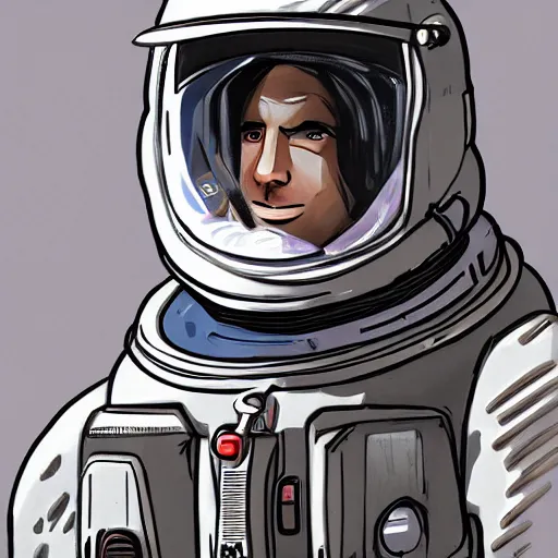Prompt: technomancer astronaut in the style of pascal blanche