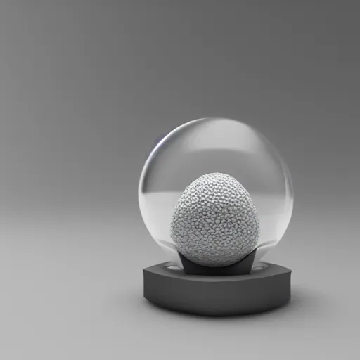 Image similar to crystal sphere with mini modern house inside it, octane render hyperdetailed,