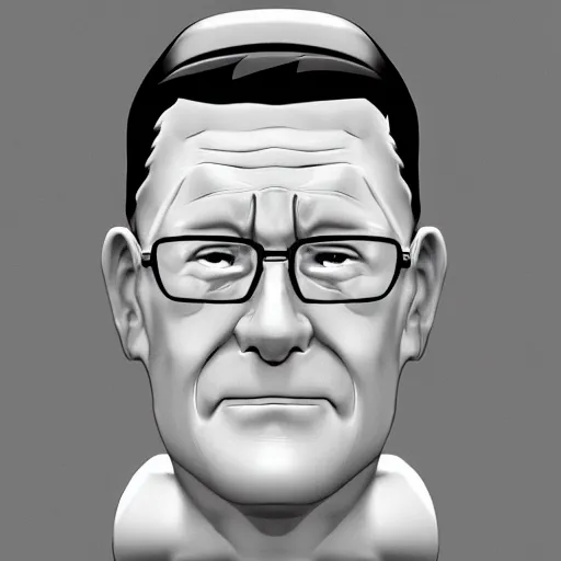 Image similar to king of the hill, Hank hill, photorealistic, portrait, hyper realistic.