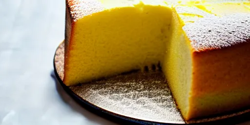 Prompt: photo of moist lemon cake, advertising photo, studio lighting, 4K